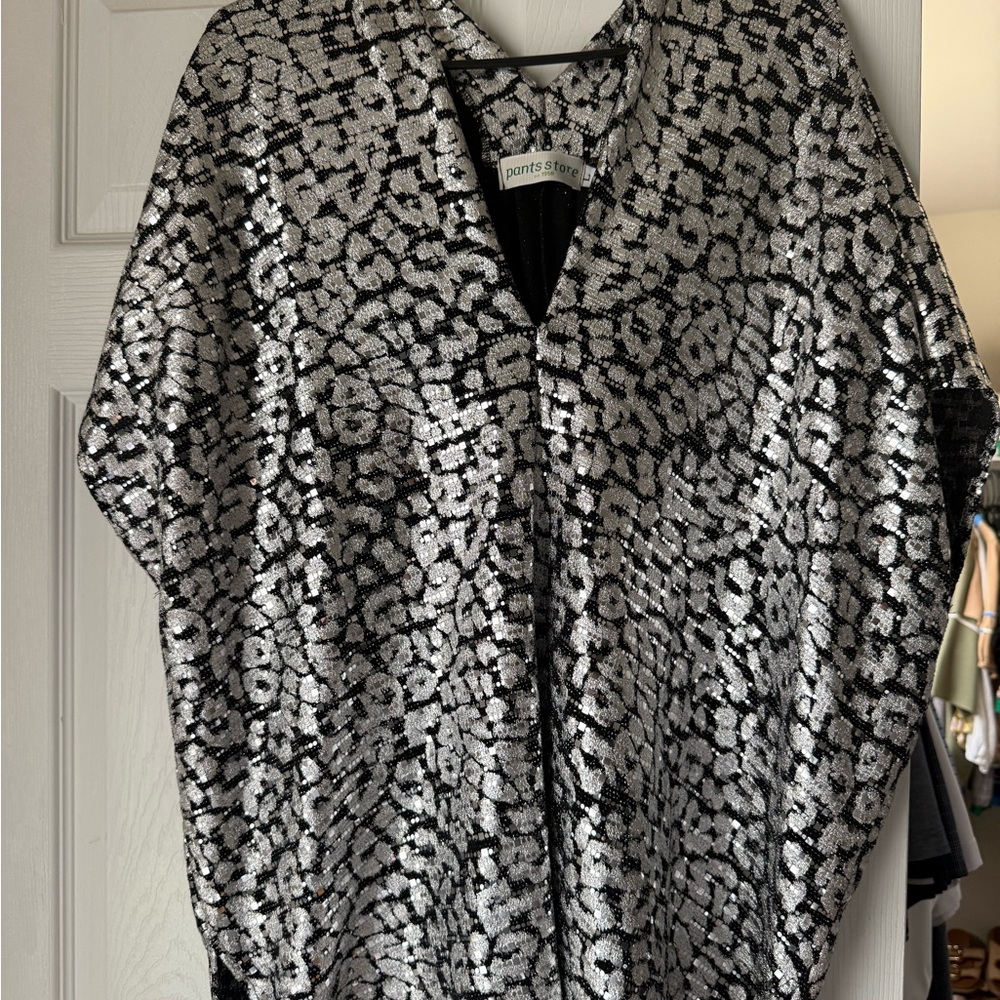 Joan's Studio Black and Silver Sequin Blouse
